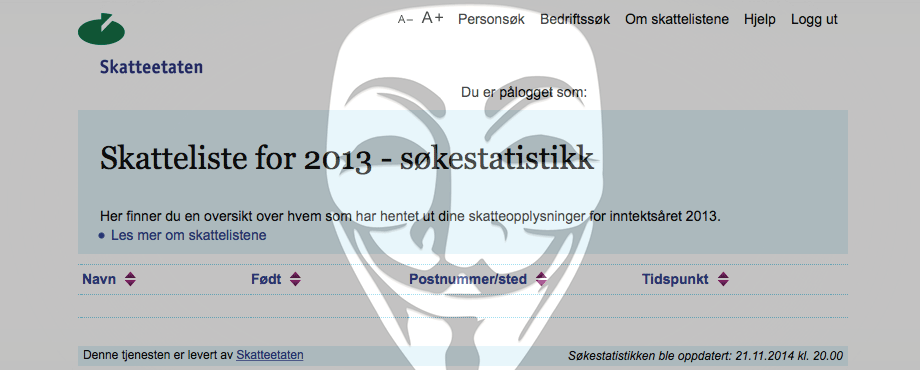 Slik søker du anonymt i skattelistene