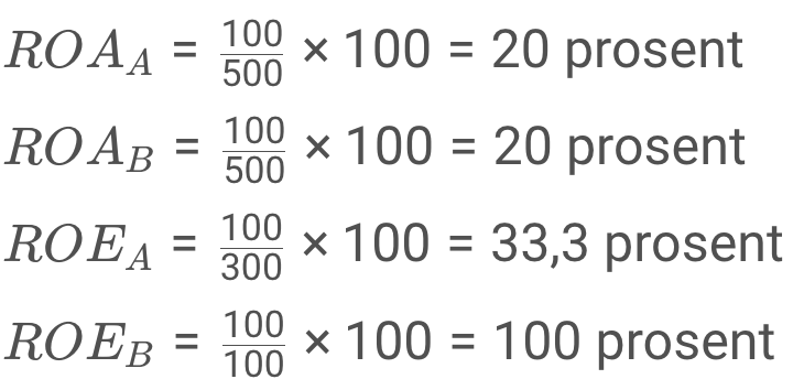 Eksempel på å beregne ROA